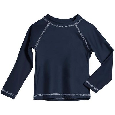 Image of City Threads Boys UPF 50+ Long Sleeve Rashguard - USA-Made,  Navy Blue, 3-6M