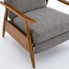 Chic Crate-Modern Push Back Recliner Chair Lounges – Tustinwood Performance Fabric Upholstered Ashen Grey - 2 of 4