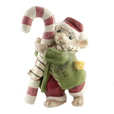 Christmas 14.0" Chester Mouse Candy Cane Glasses Cheese  -  Decorative Figurines