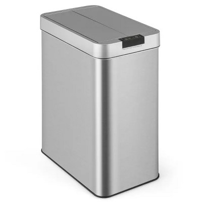 Racxily Kitchen Trash Can with Wing Lids, 13.2 Gallon Automatic Garbage Can for Home, Office