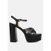 De Vil Crisscross Straps Slim Block Heel Sandals Women - 2 of 4