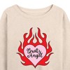 Women's - Bratz - Bratz Angel Lightweight French Terry Wide Neck Long Sleeve Shirt - 2 of 4