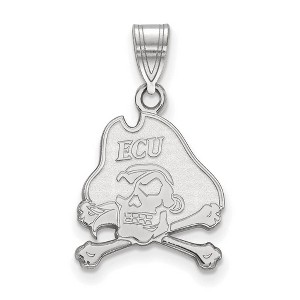 Black Bow Jewelry Sterling Silver East Carolina Pirates NCAA Medium Pendant - 1 of 3