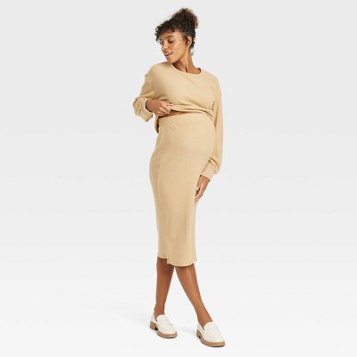 Tan 2025 maternity skirt