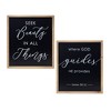 Wall Plaque Set of 2 with 16 Inch Height Inspirational MDF Wood Design for Home Decor By Melrose - 3 of 3
