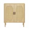 FONTOI Storage Cabinet with Rattan Doors, Wine Cabinet for Corridors, Dining rooms, Natural, 15.8"*34.6"*31.5" - 4 of 4