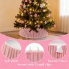 Christmas Tree Collar, Luxury Plush Faux Fur Foldable Tree Base Cover Ring Skirt with Stripe Textured Pattern for Holiday Indoor Home Decor, 23"-28" - 3 of 4