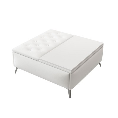 NicBex Modern 35" Square Coffee Table with Lift Top and Storage Space for Living Room and Office