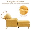 Oversized Chaise Lounge Sleeper Sofa Couch Upholstered Accent Chair, Mid-Century Modern, White/Yellow/Gray/Blue-ModernLuxe - 4 of 4