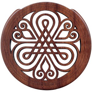 The Lute Hole Company 4" Soundhole Covers for Feedback Control in Maple or Walnut - 1 of 2