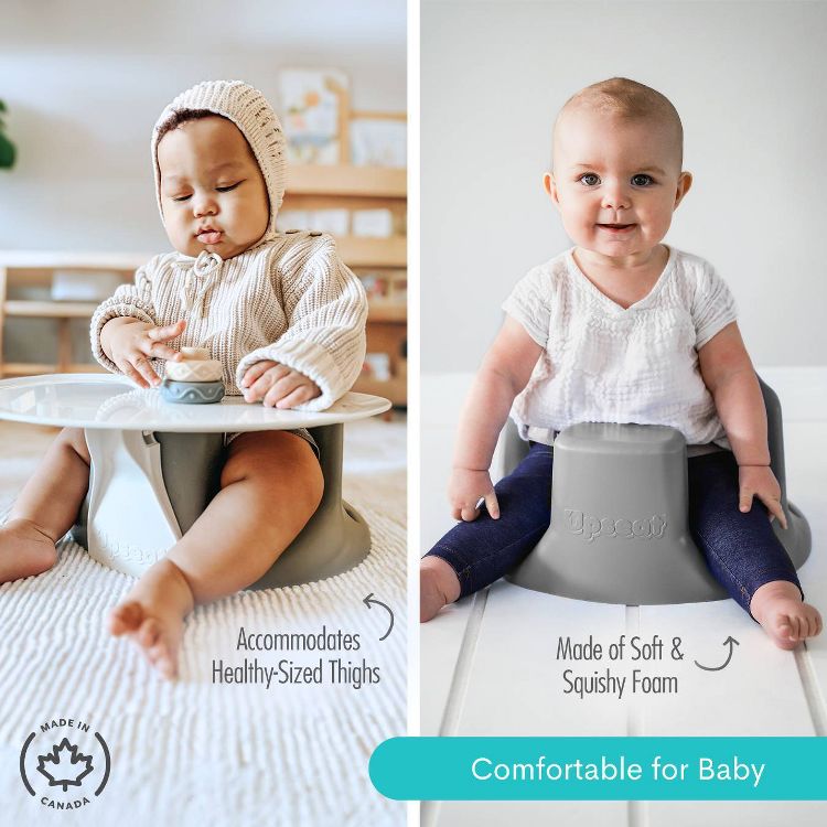Upseat Original Ergonomic Baby Floor & Booster Positioning Seat with Tray, 3 of 11