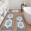 TOBILI Kitchen Rugs 3 Piece,Washable Non Slip Runner Rug,Farmhouse Hallway Doormat for Home Decor,gray - 3 of 4