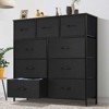 SKRAN 9 Tall Fabric Clothes Cabinet Storage, Wood Top Surface Table Chest Of Drawers, Living Room, Hallway, Porch,Kids Bedroom Dresser - 2 of 4