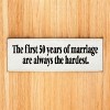 Slickblue Marriage Humor Wood Sign, 3.5x10 Solid Pine, Routed Slot & Shelf Edges, Multiple Colors - 2 of 3
