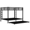 TIRAMISUBEST Metal Bunk Bed with Trundle and Slats Support, Metal Frame Bunk Bedframe with 2 Bulit-in Ladders and Guardrail - 4 of 4