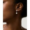 Molenia Pearl Earrings for Women, 925 Sterling Silver Shell Pearl Dangle Drop Earring Small Zircon Dangling Charm Dainty Jewelry - 4 of 4