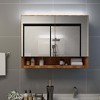 vidaXL Mirror Cabinet Oak and silver MDF with melamine surface, glass - 2 of 4