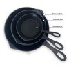 Bayou Classic 6-in 8-in & 10-in Pre-Seasoned Cast Iron Skillet Set Perfect For Searing & Braising or Baking Apple Pies and Cobblers - 3 of 4