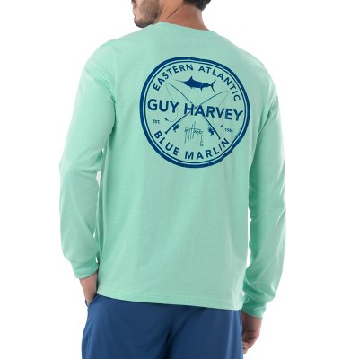 Guy Harvey Men's Offshore Fish Collection Long Sleeve T-shirt - Bright White  3x Large : Target