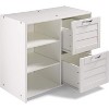 Donco LOUVER LOW LOFT 2 DR CHEST/SHELVES WHITE - 2 of 3