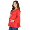 Maternity Long Bell Sleeve Flared Tunic Top - 24seven Comfort Apparel™ - 2 of 4