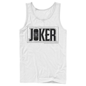 Men's Batman Joker Text Logo Tank Top - 1 of 4