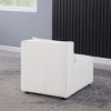 Single Couch Chair,Chenille Sofa Armless Chair,Modular Sofa Components,Comfy Chairs For Living Room,Bedroom, Apartment,Office-Cuddlewood - 3 of 4