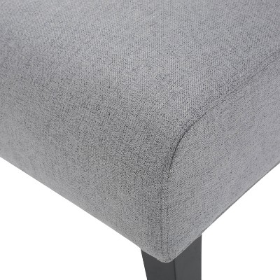 Abner Matte Black Leg Geometric Gray Fabric Accent Chair