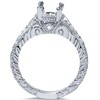 Pompeii3 1/4ct Vintage Engagement Ring Setting 14K White Gold Mounting - 3 of 4