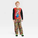 Boys' Super Mario 2pc Cozy Pajama Set with Socks - Black