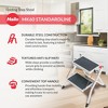 Hailo MK60 Mini Steel Step Stool with Foldable Design, Anti-Slip Feet and Stairs, Carry Handle, Safety Release Feature and 330 lbs Capacity, White - 2 of 4