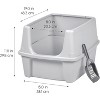IRIS USA IRIS USA Open Top Cat Litter Tray with Scoop and Scatter Shield, Cat Litter Pan - 2 of 4