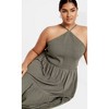 Women's Plus Size Tahitian Maxi Dress - olive | CITY CHIC - 2 of 4