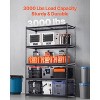 VEVOR Storage Shelves, 3000 lbs, 5 Tier Heavy Duty Garage Shelving, 20" D x 48" W x 72" H Adjustable Metal Shelves, Black - 3 of 4
