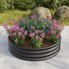 Dolonm Raised Garden Bed Outdoor, Oval Large Metal Raised Planter Bed for for Plants, Vegetables, and Flowers - Silver - 4 of 4