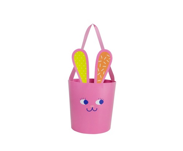 Easter Bunny Paperboard Bucket - Small - Pink - Spritz&#153;