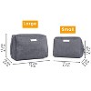 Narwey Makeup Bag Travel Cosmetic Bag Organizer Toiletry Bag Make Up Bags with Compartments for Women Girls (Large, Grey) - 3 of 3