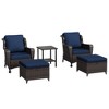UPTION 5-piece Patio Rattan Conversation Set With Side Table - 2 of 4