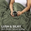 50"x60" Electric Throw Extra Cozy Nordic Velvet Reversible Faux Shearling - Sunbeam - 4 of 4