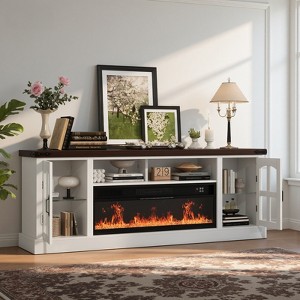 Belord 70.9" Electric Fireplace TV Stand for TVs up to 80", Wooden Media Console with 1500W 38.2" Fireplace - 1 of 4