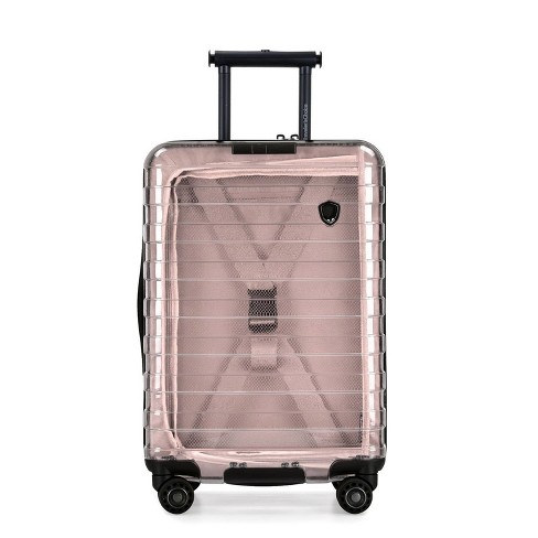 Traveler s Choice Millennial Polycarbonate Hardside Carry On Spinner Suitcase Pink Target