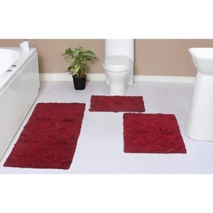 Modesto Collection Cotton Tufted Set of 3 Bath Rug Set - Home Weavers - 1 of 4