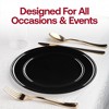 Smarty Had A Party Black Flat Round Plastic Wedding Set - 30 Sets - 2 of 4