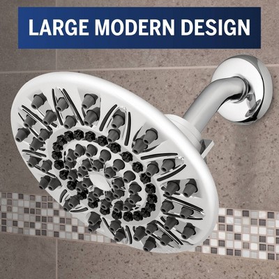 Waterpik Chrome 7-Setting Rainfall Wall Mounted Showerhead