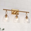 LNC Blobfish Polished Gold and Texture Glass Modern/Contemporary  Vanity Lights,1 Light/ 2 Light/3 Light - 2 of 4