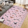 Insect Area Rug Washable Rugs, Botanical Non Slip Stain Resistant Large Carpet for Living Room Bedroom Dining Room Nursery Farmhouse Hallway Entryway - 2 of 4