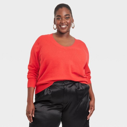 Plus size best sale round neck sweaters