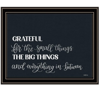 HomeRoots Grateful For Everything Black Framed Print Wall Art
