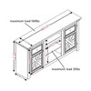 LIVAREEmlen 2 Doors Cabinet Farmhouse Cabinet, Farmhouse TV Stand Barn Design,Modern Farmhouse TV Media Stand 60.23"W*15.35"D*31.7"H - 2 of 4