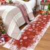 Machine Washable Christmas Area Rugs for Living Room Bedroom, Xmas Snowflake Print Floor Carpet for Dining Room Kitchen - 3 of 4